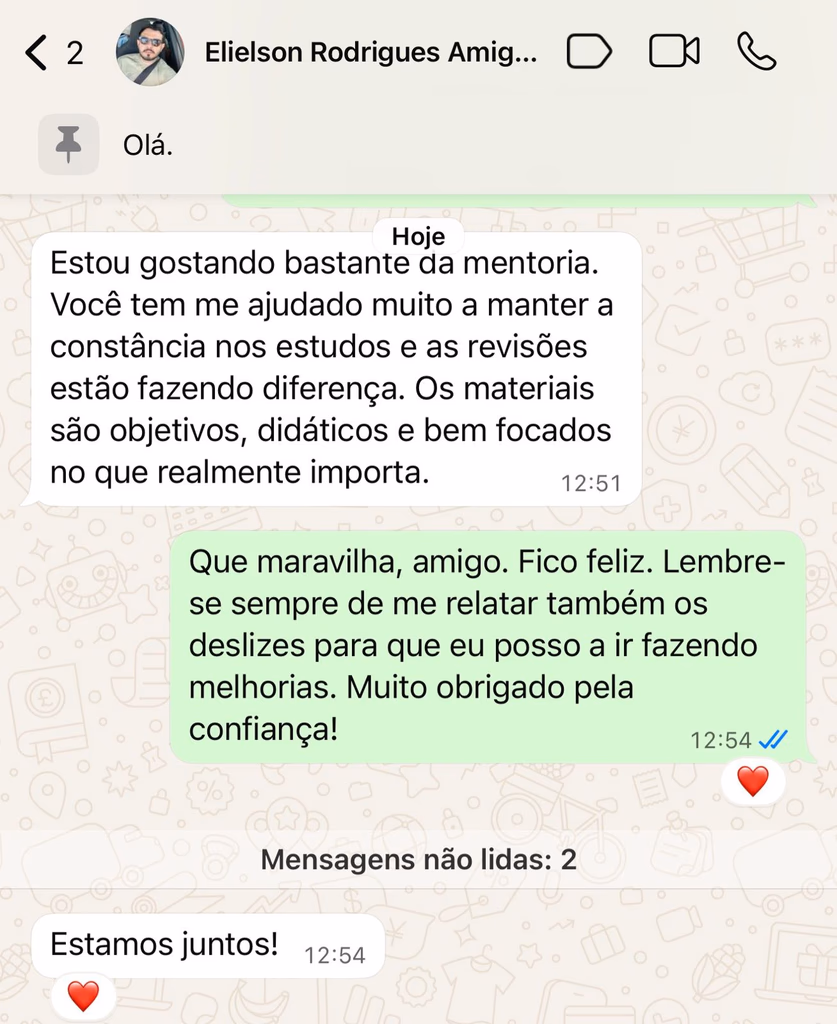 Depoimento de aluno